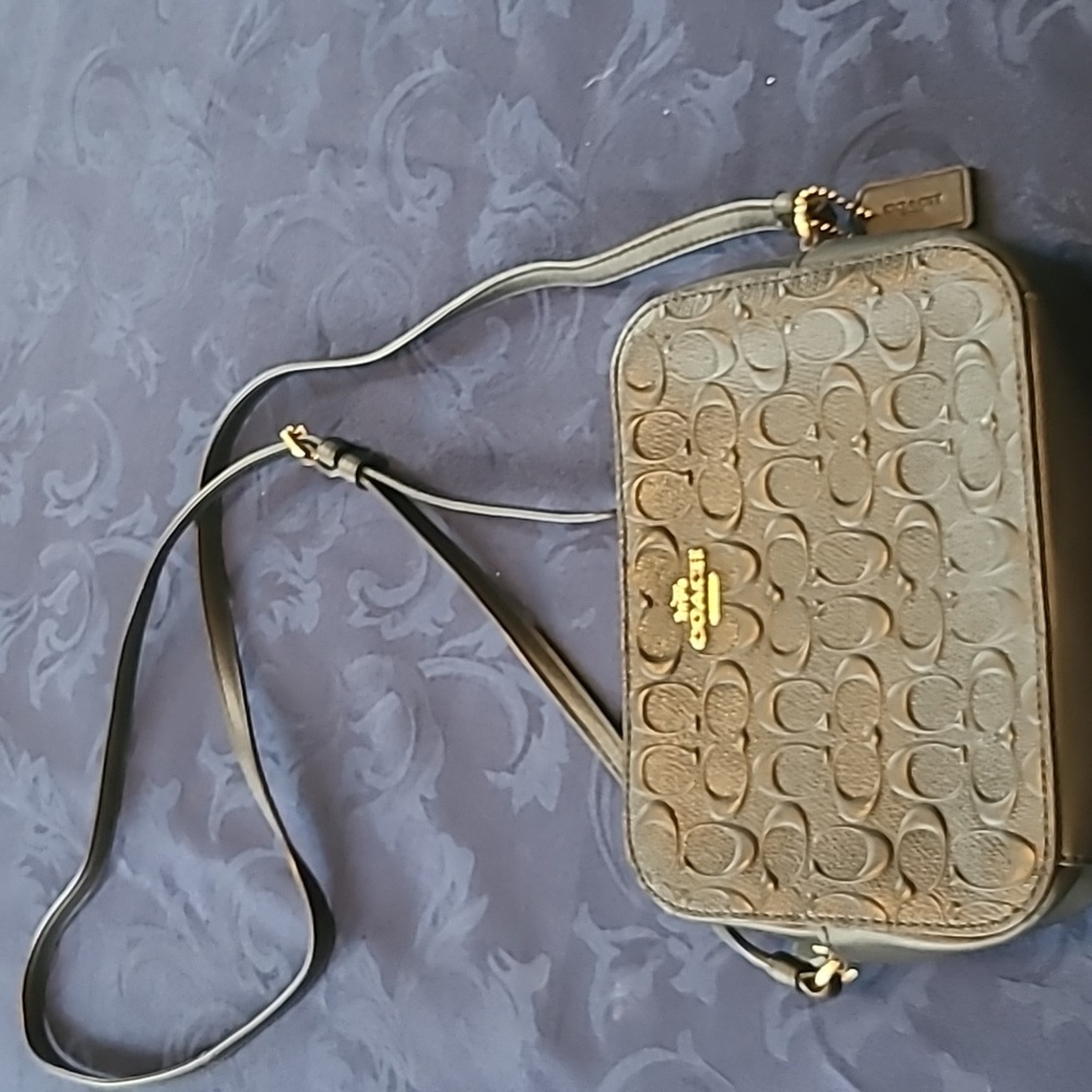 Coach black camera bag